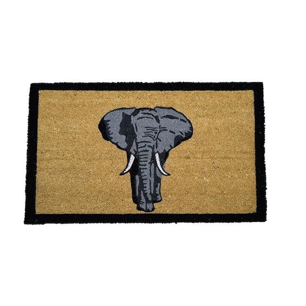 Geo Crafts Geo Crafts G390 18 x 30 in. PVC Bleach Elephant Entry Way Doormat G390 - main